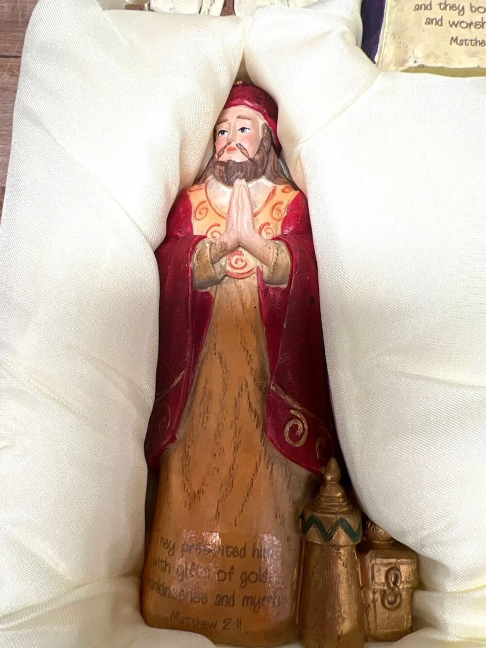 Holiday Time Nativity Inspirational Set With Figures & Bible Verses - 7 Pieces
